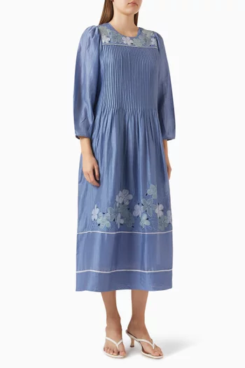 Bloom Embroidered Midi Dress