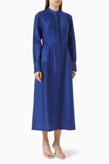 Flame Polka-dot Midi Dress