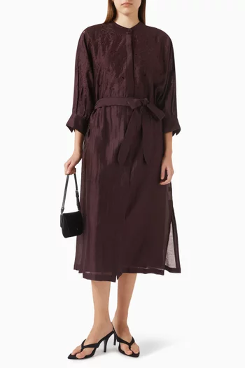 Petal Embroidered Midi Dress