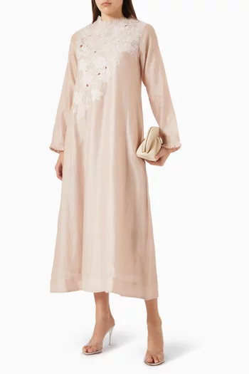 Blossom Embroidered Midi Dress