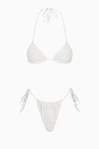 Daisy Triangle Kini Bikini Set in Cotton
