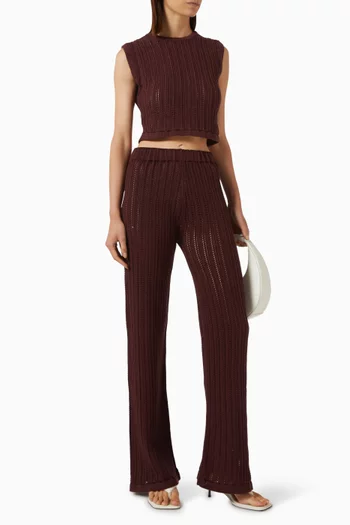 Lipari Pants in Cotton-crochet