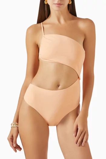 Cut-out One-shoulder One-piece Swimsuit