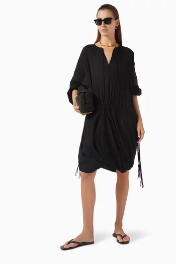 Drawstring Dress in Organic Cotton