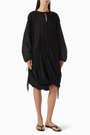 Drawstring Dress in Organic Cotton