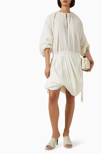 Drawstring Dress in Organic Cotton