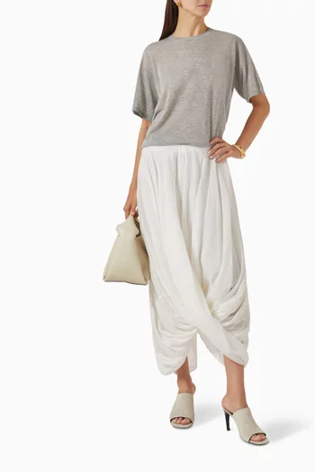 Oversized Knit T-shirt in Lyocell Blend