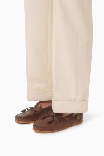 Palm Avenue Boat Shoes in Buffalo Leather