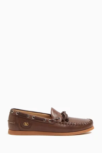 Palm Avenue Boat Shoes in Buffalo Leather