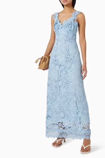 Orchid Island Maxi Dress in Guipure