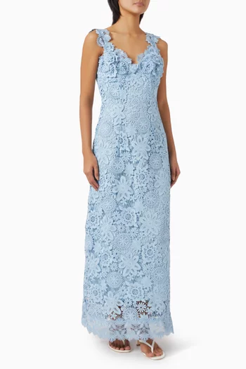 Orchid Island Maxi Dress in Guipure