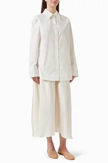 Combined Gilet Dress in Cotton-silk