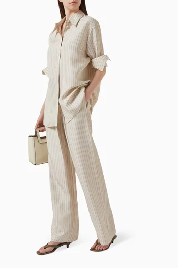 Wide-leg Pants in Silk