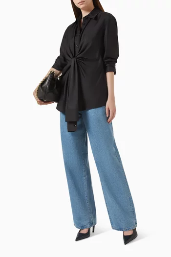 Knotted Shirt in Silk