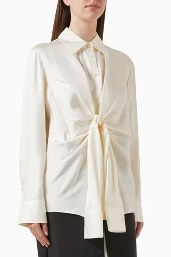 Knotted Shirt in Silk