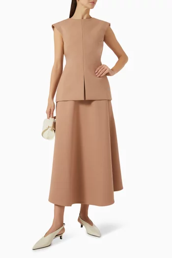 Curved Open-back Top