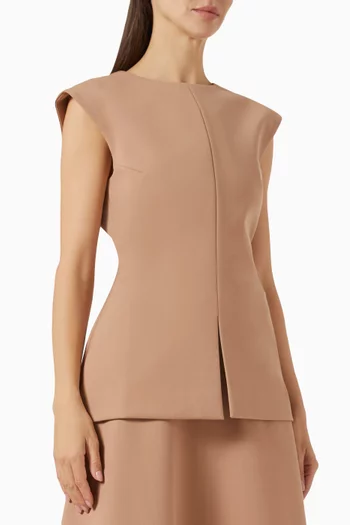 Curved Open-back Top