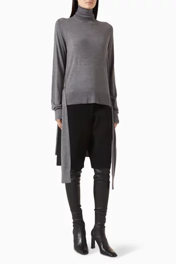 Double-sleeve Turtleneck Sweater