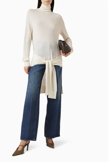 Double-sleeve Turtleneck Sweater