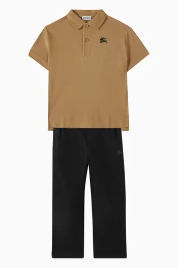 Equestrian Knight Polo Shirt in Cotton-piqué