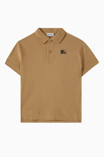 Equestrian Knight Polo Shirt in Cotton-piqué