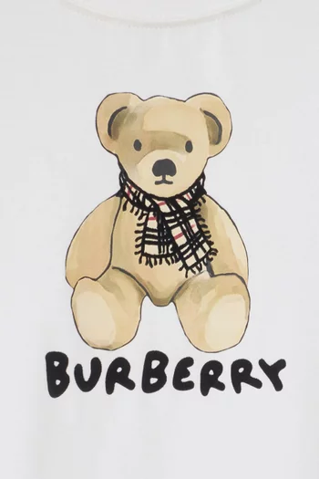 Cedar Teddy Logo T-shirt in Cotton