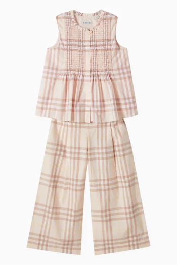 Check Pants in Cotton