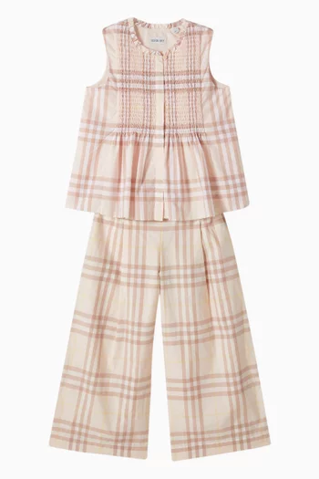 Check Print Top in Cotton