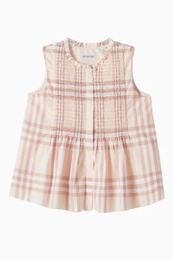 Check Print Top in Cotton