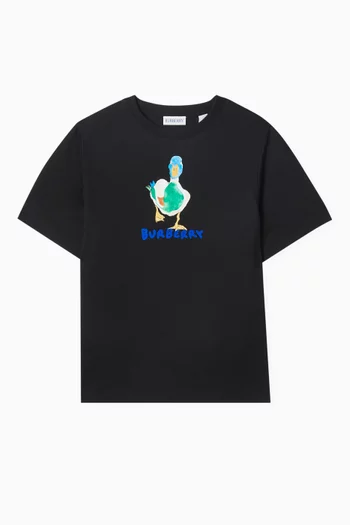 Cedar Duck Logo T-shirt in Cotton