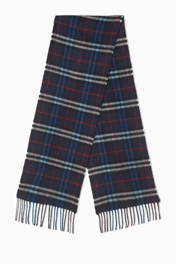 Check Scarf in Cashmere