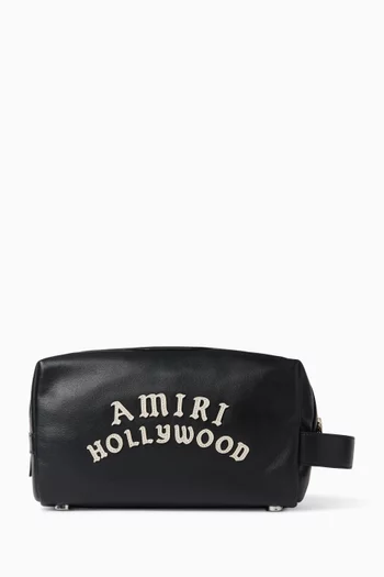 Hollywood Toiletry Bag in Leather
