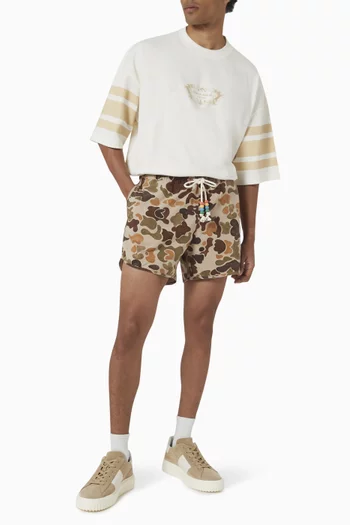Camouflage Bermuda Shorts in Cotton