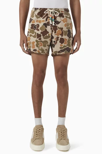 Camouflage Bermuda Shorts in Cotton
