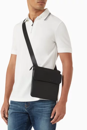 Logo Crossbody Bag in Faux Leather