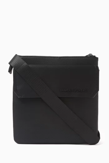 Logo Crossbody Bag in Faux Leather