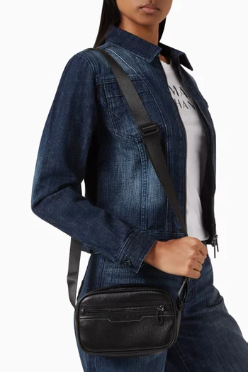 Logo Shoulder Bag in Faux Leather