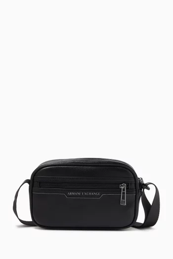 Logo Shoulder Bag in Faux Leather