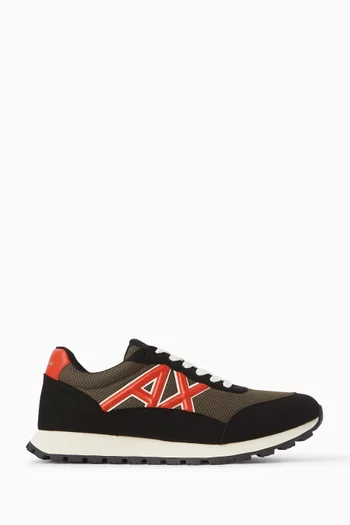 Drop Side Logo Sneakers in Mesh