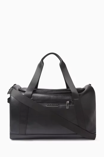 Logo-plaque Duffle Bag in Leather