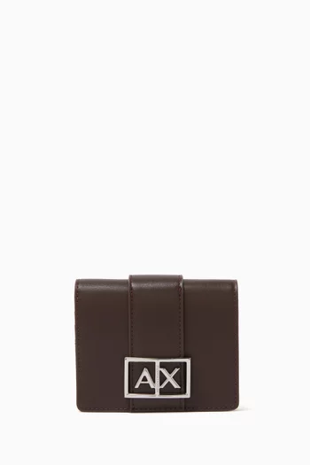 Logo Bifold Wallet in Faux Leather