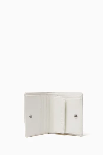Logo Bifold Wallet in Faux Leather