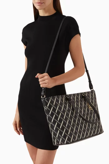 Gynger Patterned Lines Tote Bag