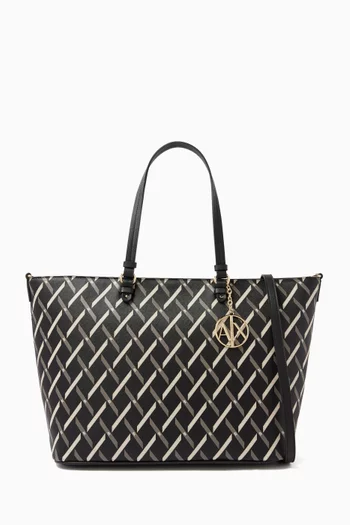 Gynger Patterned Lines Tote Bag