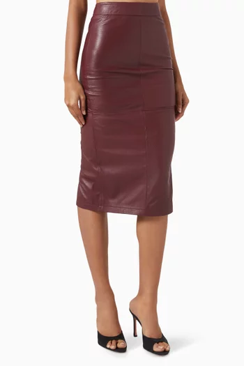 Pencil Skirt in Leather