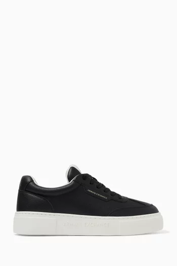 Low-top Sneakers in Faux Leather
