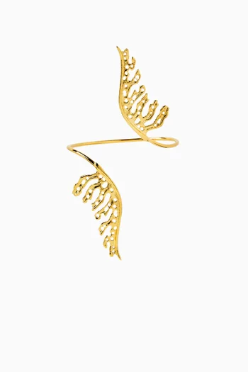 Mystic Leaf Bracelet in 24kt Gold-plated Metal