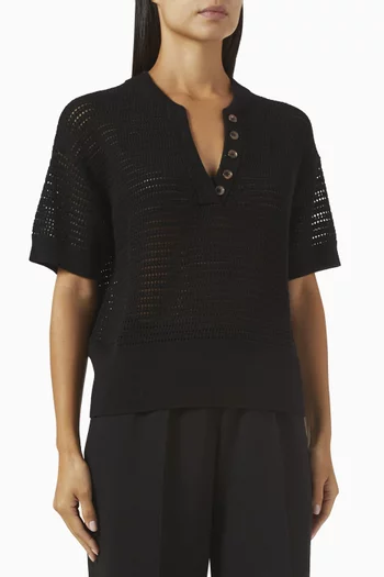 بلوزة كالي نسيج قطن شبكي