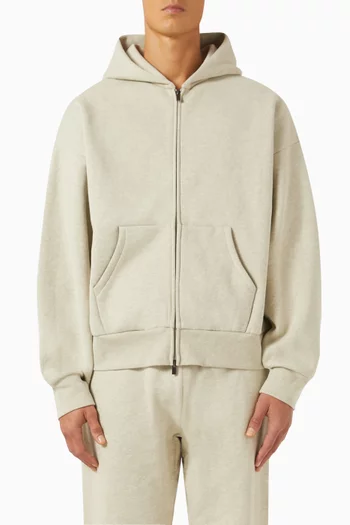 Classic-fit Zip Hoodie in Cotton-fleece