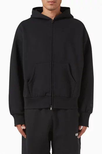 Classic-fit Zip Hoodie in Cotton-fleece